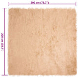 Faux Sheepskin Rug TAFALLA Beige 200 x 200 cm Polyester 42021489