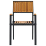 Stacking Chair 6 pcs Brown 56 x 57 x 87 cm Solid Acacia Wood 3284393