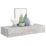 ZNTS Wall-mounted Drawer Shelf Concrete Grey 60x23.5x10cm MDF 330265