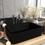 147052 Luxury Wash Basin Matt Black 41x30x12 cm Ceramic