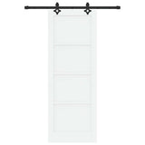 Sliding Door ORKDAL White 78 x 211 cm Solid Pine Wood 3333613