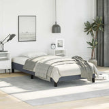 Bed Frame without Mattress Dark Grey 100x190 cm Twin Velvet 347001