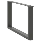 Coffee Table Legs U-Shaped 2 pcs Anthracite 60x cm Steel 4013162