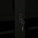 Sliding Door Cabinet Black 90x40x90 cm Steel 335956
