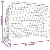 ZNTS Football Goal with Net White 125x96x60 cm Steel&Polyester 93732