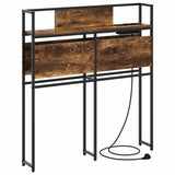 Storage Headboard with Shelf Smoked oak 75 cm Engineered wood 859612