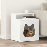 Cat House White 42.5 x 40 x 53.5 cm Engineered Wood 8000689