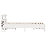 Bed Frame without Mattress White 75x190 cm Small Single Solid Wood Pine 3306172