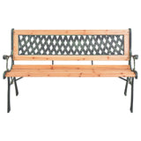 Garden Bench 116 cm Cast Iron and Solid Wood Fir 319571