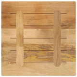 Table Top 60x60x3.8 cm Square Solid Wood Rough Mango 371401