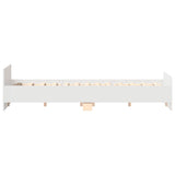 Bed Frame without Mattress White 200x200 cm 3203733
