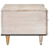 Coffee Table White 100 x 54 x 40 cm Solid Mango Wood 4018380