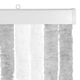 Insect Curtain Chenille Light Grey and White 100 x 200 cm 42034417