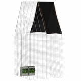 Rabbit Cage Silver 100 x 100 x 210 cm Galvanised Steel 42019245