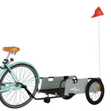Bike Trailer Grey and Black Oxford Fabric and Iron 94196