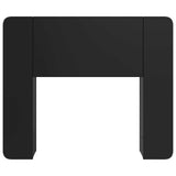 Headboard Cabinet with Storage Black Engineered Wood 8001184