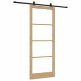 Sliding Door ORKDAL Natural and Black 93 x 232 cm 3332039