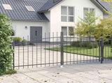 Double Gate with Lock Woerden Grey 299.5 x 149.5 cm Steel 42008845