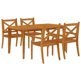 Garden Dining Set Natural wood Solid acacia wood Standard Durable 3058003
