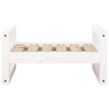 Dog Bed White 55.5x45.5x28 cm Solid Pine Wood 821468