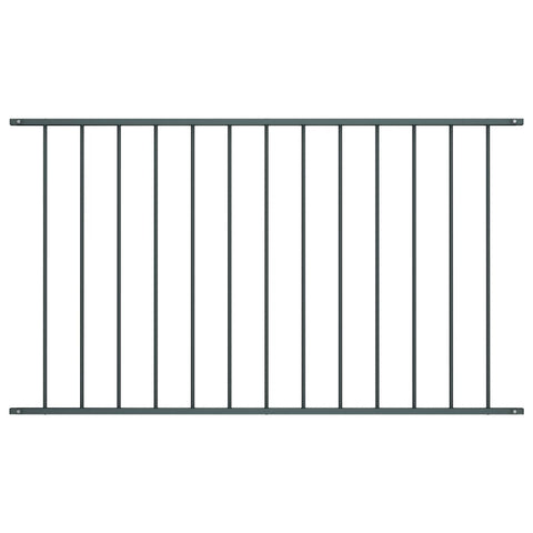 ZNTS Fence Panel Powder-coated Steel 1.7x1.25 m Anthracite 145223