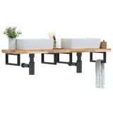 Basin Shelf Wall Mounted Steel and Solid Wood Acacia 3302701
