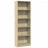 Bookcase Sonoma Oak 60x24x176 cm Engineered Wood 857823