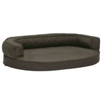 ZNTS Ergonomic Dog Bed Mattress 75x53 cm Linen Look Dark Grey 171290
