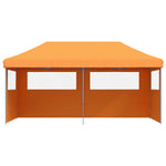 Foldable Party Tent Pop-Up with 3 Sidewalls Orange 4004945