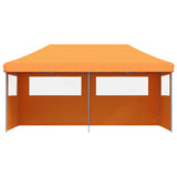 Foldable Party Tent Pop-Up with 3 Sidewalls Orange 4004945