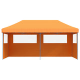 ZNTS Foldable Party Tent Pop-Up with 3 Sidewalls Orange 4004945