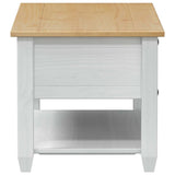 Coffee Table with Drawer White 100 x 48 x 45 cm Solid Pine Wood 42024941