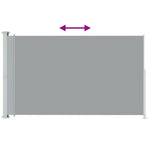 Patio Retractable Side Awning 180x300 cm Grey 313401