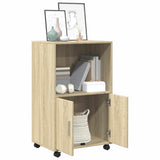 Rolling Cabinet Sonoma Oak 55x40x91 cm Engineered Wood 853184