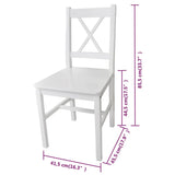 Dining Chairs 6 pcs White Pinewood 271496