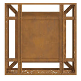 Fire Pit Brown 80 x 80 x 30 cm Weathering Steel 858929