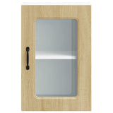 Kitchen Wall Cabinet with Glass Door Kalmar Sonoma Oak Engineered Wood 853530