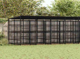Outdoor Dog Kennel with Roof Steel 14.75 m 3097953