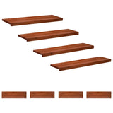 Stair Treads 8 pcs 100 x 30 x 2 cm Brown Solid Beech Wood 3446301