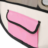 171010 Foldable Dog Playpen with Carrying Bag Pink 110x110x58 cm