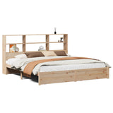 Bookcase Bed without Mattress 180x200cm Super King Solid Wood Pine 3322399