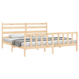 Bed Frame without Mattress 200x200 cm Solid Wood Pine 3192056