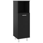 ZNTS 3 Piece Bathroom Furniture Set Black Engineered Wood 3056944
