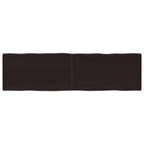 Table Top Dark Brown 180x50x cm Treated Solid Wood Live Edge 364043