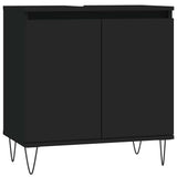 Bathroom Cabinet Black 58x33x60 cm Engineered Wood 831581