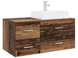 Bathroom Furniture Set 2 pcs Old Wood Engineered Wood 3403974