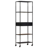 Book Cabinet 60x35x180 cm Rough Mango Wood & Iron 323735