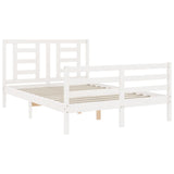 Bed Frame without Mattress White 120x200 cm Solid Wood 3194697