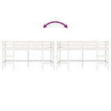 Kids' Loft Bed without Mattress with Ladder White 90x190 cm Single 835902