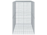 Gabion Basket with Cover 250x100x200 cm Galvanised Iron 3295228